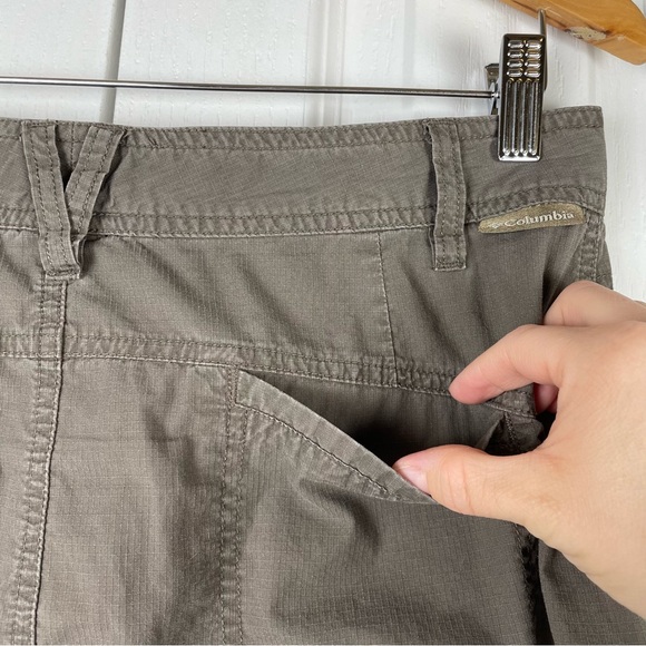 Columbia Straight Utility Cargo Skirt Womens 10 Green Khaki Outdoor Hiking Y2K - Picture 10 of 15